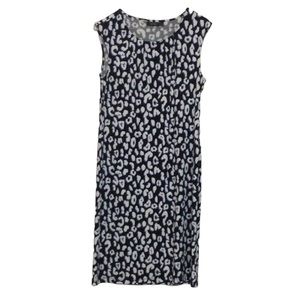 🌞 Apt 9 Sleeveless light Midi Dress Black Blue & White Spots Comfy Mumu S